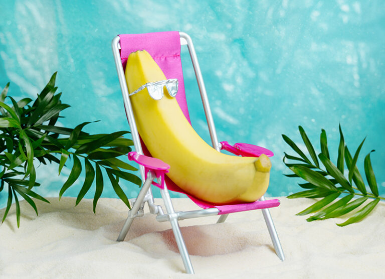 Banana tomando Sol